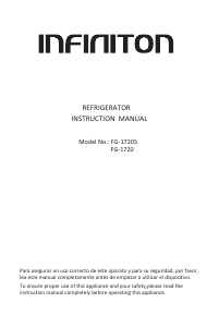 Manual Infiniton FG-1720 Refrigerator