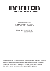 Manual de uso Infiniton SBS-178W NF Frigorífico combinado