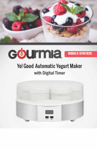 Bruksanvisning Gourmia GYM1620 Yoghurtmaskin