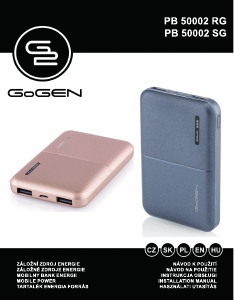 Használati útmutató GoGEN PB50002RG Hordozható töltő
