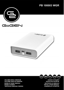 Használati útmutató GoGEN PB100003WGR Hordozható töltő