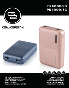 Manual GoGEN PB100006RG Portable Charger