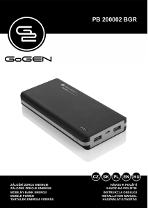 Használati útmutató GoGEN PB200002BGR Hordozható töltő
