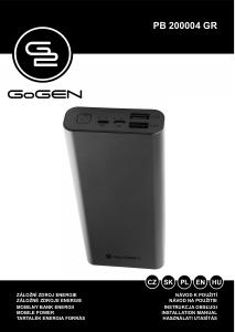 Bruksanvisning GoGEN PB200004GR Portabel laddare