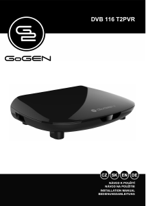 Manuál GoGEN DVB 116 T2PVR Digitální přijímač