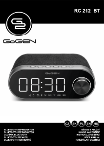 Bruksanvisning GoGEN RC 212 BT Klockradio