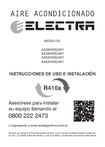 Manual de uso Electra AS35HWDJW1 Aire acondicionado