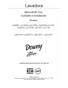 Manual de uso Easy LGC18TV Lavadora