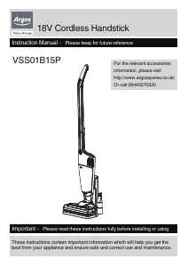 Handleiding Argos VSS01B15P Stofzuiger