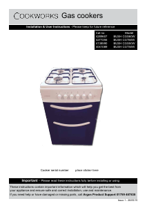 Bruksanvisning Cookworks CGT60W Spis