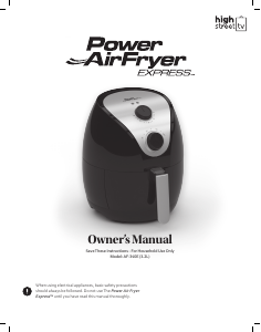 Bruksanvisning Power AirFryer AF-340E Fritös