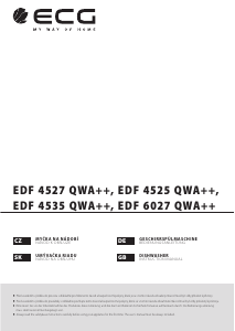 Návod ECG EDF 4535 QWA++ Umývačka riadu