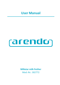 Manual Arendo 302704 Milk Frother