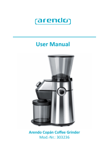 Manual Arendo 303236 Coffee Grinder