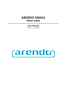 Manual de uso Arendo 303001 Hervidor