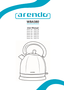 Bedienungsanleitung Arendo 300718 Wasserkocher