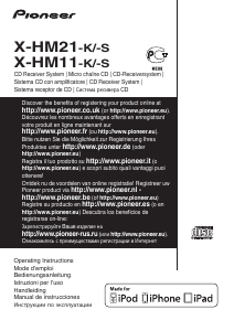 Manuale Pioneer X-HM21-K Lettore CD
