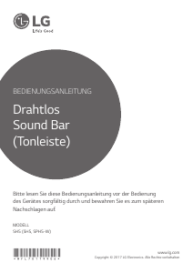 Bedienungsanleitung LG SH5 Lautsprecher