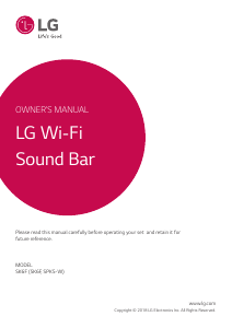 Bruksanvisning LG SK6F Högtalare