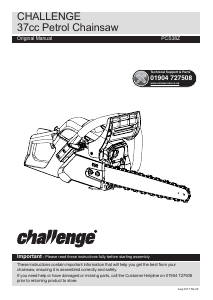 Bruksanvisning Challenge PCS38Z Kedjesåg