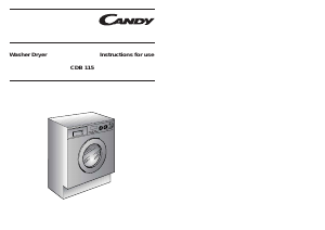 Bruksanvisning Candy CDB 115-80 Kombinerad tvätt-tork