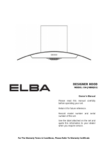 Manual Elba EH-J9088(SS) Cooker Hood