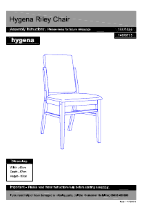 説明書 Hygena Riley 椅子
