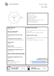 Manual de uso Holzkern Jette Reloj de pulsera