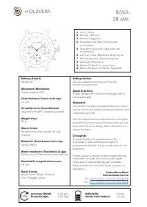 Manual de uso Holzkern Tinto Reloj de pulsera