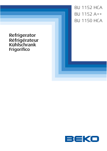 Manual de uso BEKO BU 1152 Refrigerador
