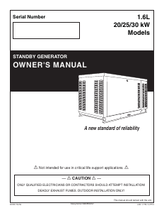 Handleiding Generac QT02516GNSNR Generator