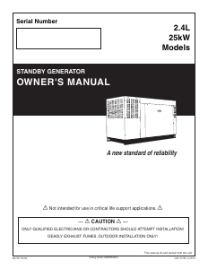 Handleiding Generac QT02524JNAN Generator