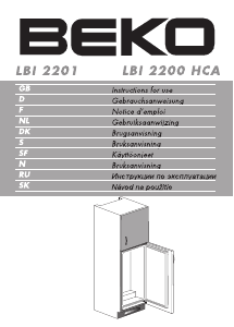 Bruksanvisning BEKO LBI 2201 Kylskåp