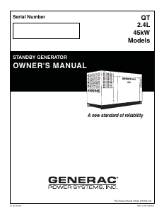 Manual Generac QT04524GNAN Generator
