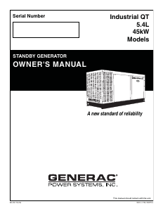 Bruksanvisning Generac QT04554ANANA Generator