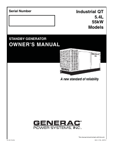 Bruksanvisning Generac QT05554KVNNA Generator
