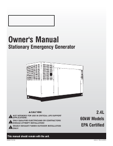 Bruksanvisning Generac QT06024ANSX Generator