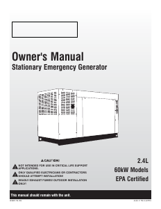 Manual Generac QT06024JNSX Generator