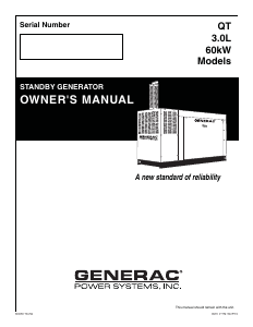 Bruksanvisning Generac QT06030AVSNR Generator