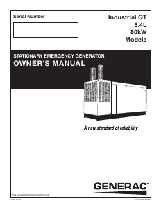 Handleiding Generac QT08054GNNNA Generator