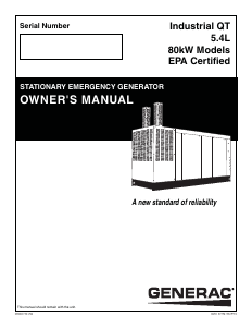 Handleiding Generac QT08054GVSNA Generator