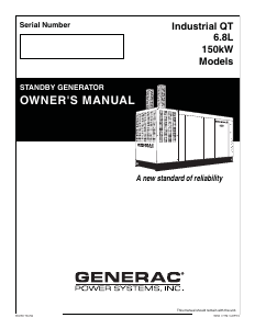 Bruksanvisning Generac QT15068GNNNA Generator