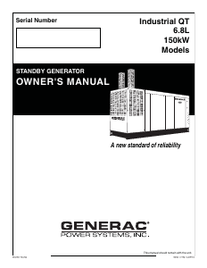 Manual Generac QT15068KNSNA Generator