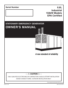 Manual Generac QT15068KVSYA Generator
