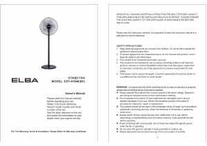 Handleiding Elba ESF-H1648(BK) Ventilator