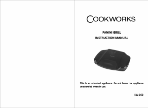 Bruksanvisning Cookworks LW-262 Smörgåsgrill