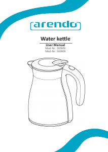 Handleiding Arendo 302802 Waterkoker