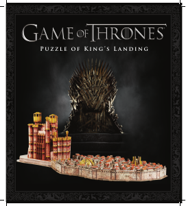 Bruksanvisning 4D Cityscape Game of Thrones - Kings Landing 3D Puslespill