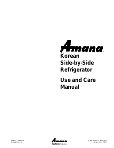 Bruksanvisning Amana SRDE327S3W Kyl-frys