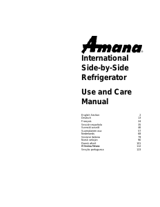 Brugsanvisning Amana SXD520SW Køle-fryseskab